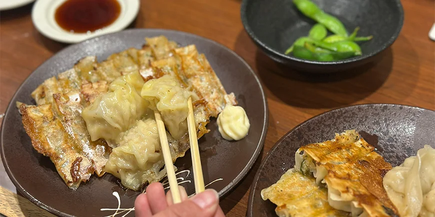 Gyoza fra restaurant i Kyoto